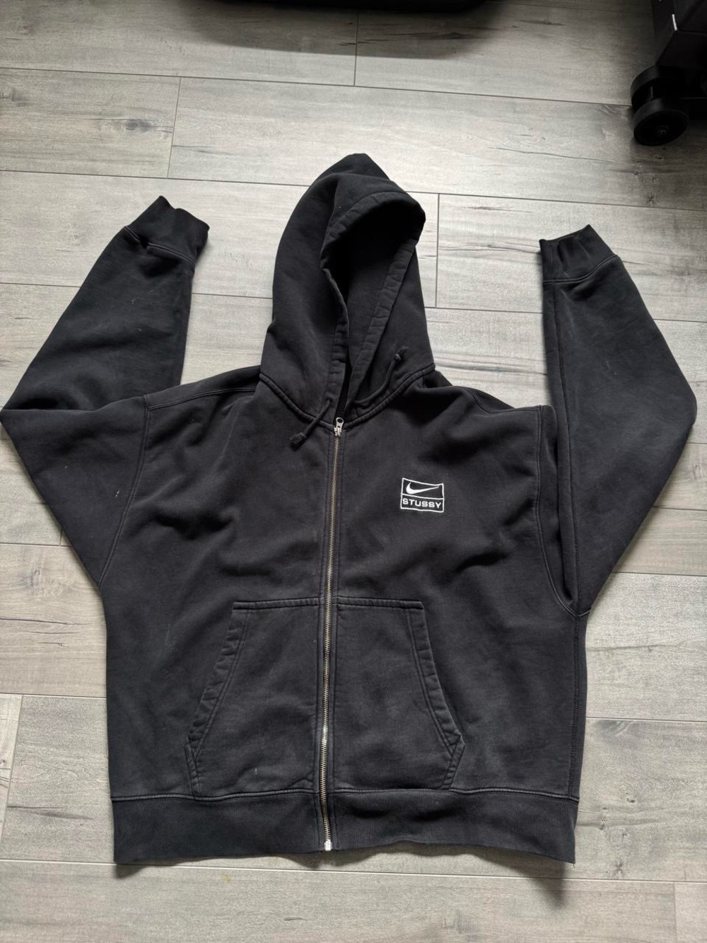 Nike x Stussy Black Zip-Up Hoodie